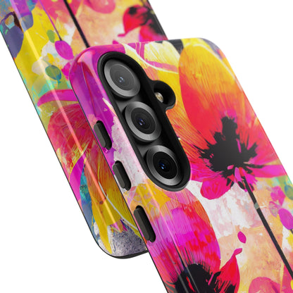 Neon Floral Tough Phone Case