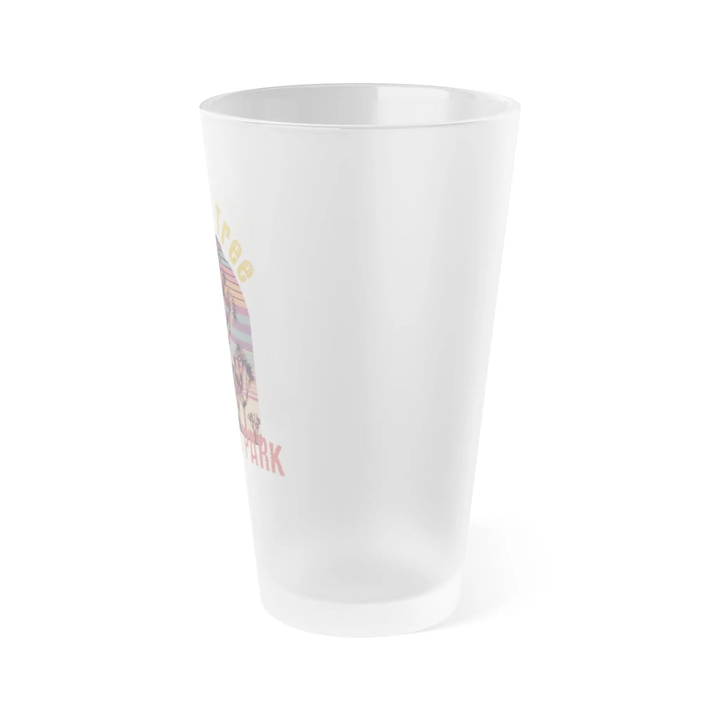 Joshua Tree National Park Frosted Pint Glass 16oz Retro Graphic