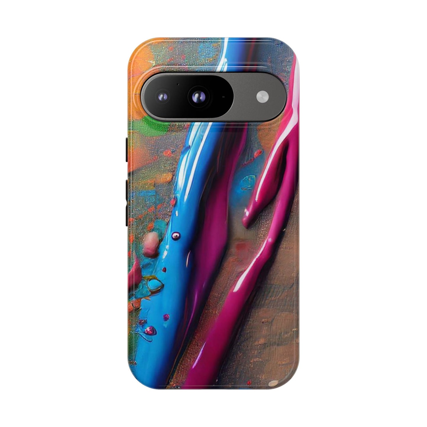 Colorful Artistic Paint Splatter Tough Phone Case