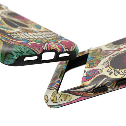Colorful Sugar Skull Tough Phone Case