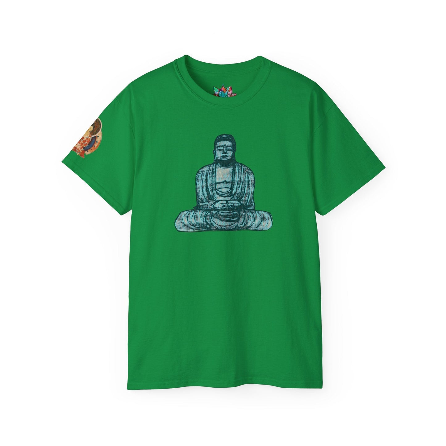 Fine Art Buddha Chalk Drawing Print Unisex Ultra Cotton Tee