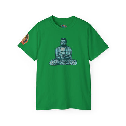 Fine Art Buddha Chalk Drawing Print Unisex Ultra Cotton Tee