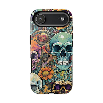 Artistic Skull Collage Tough Phone Case