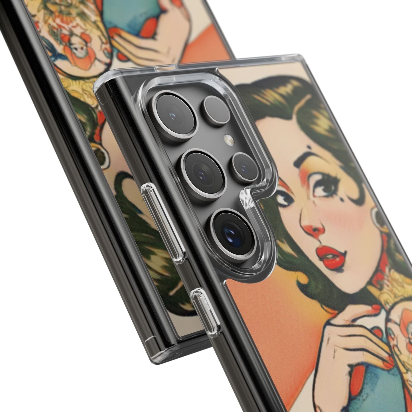 Retro Pin Up Clear Phone Case
