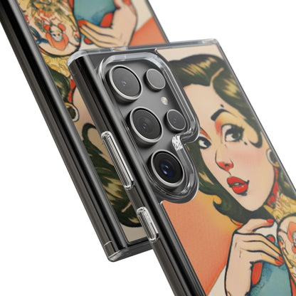 Retro Pin Up Clear Phone Case