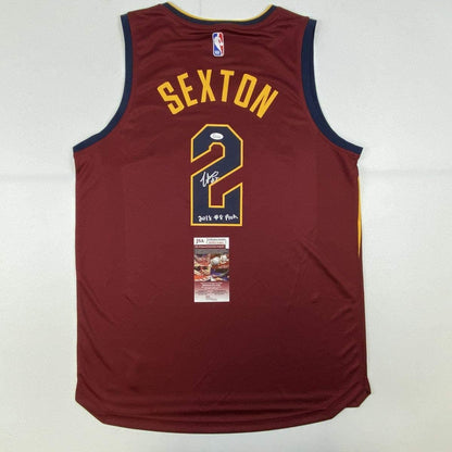 Autographed/Signed Collin Sexton Cleveland Cavaliers Red Basketball Fanatics Jersey JSA COA
