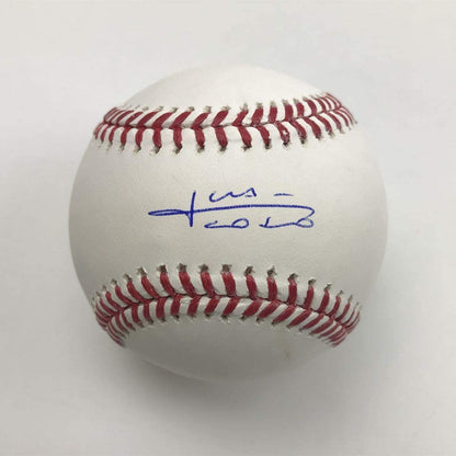 Autographed/Signed Juan Soto Rawlings Official Major League Baseball ROML Fanatics & MLB COA