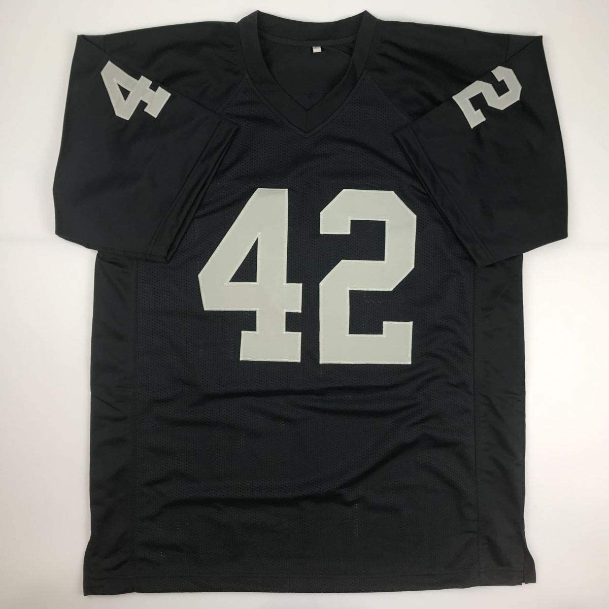 Autographed/Signed Karl Joseph Oakland Black Football Jersey Beckett BAS COA