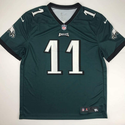 Autographed/Signed Carson Wentz Philadelphia Eagles Green Nike Dri Fit Football Jersey Fanatics COA