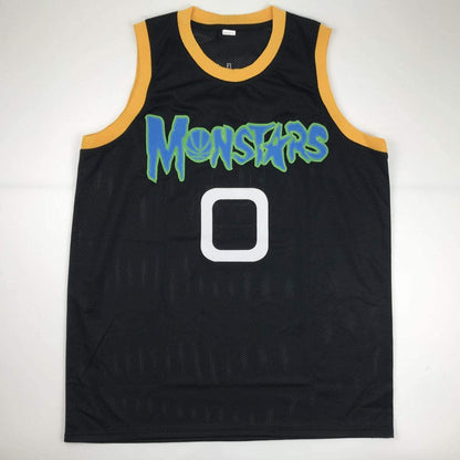 Autographed/Signed Muggsy Bogues Alien Space Jam Monstars Black Basketball Jersey PSA/DNA COA