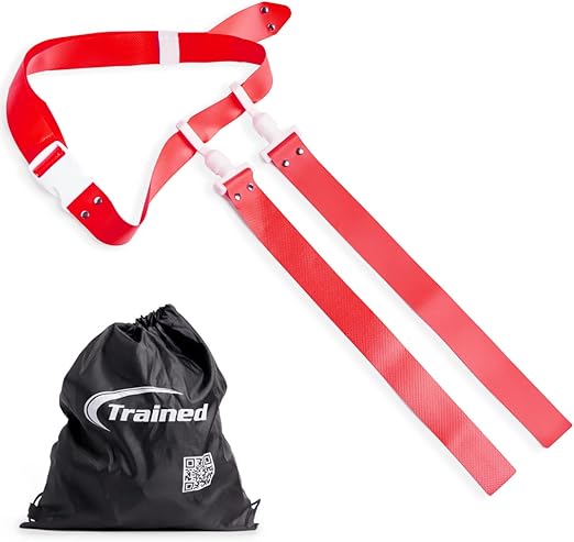 Trained 10 Man Flag Football Belts, 10 Player Adjustable Flag Football Set for Sports Teams, Training & Competition