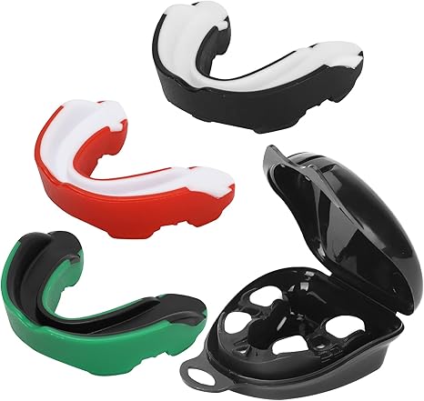 3 Pack Soft Mouth Guard, Professional Sports Mouthguard for Boxing, Jujitsu, MMA, Football, Basketball, Hockey, Karate, Rugby Teeth Armor to Protect Braces for Adult & Youth