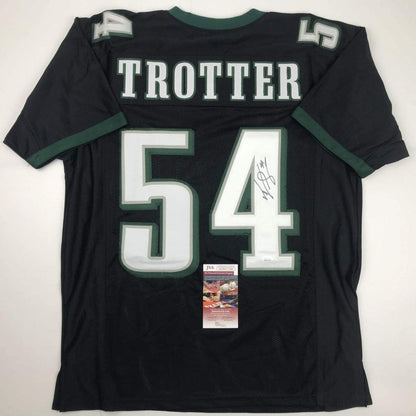 Autographed/Signed Jeremiah Trotter Philadelphia Black Football Jersey JSA COA