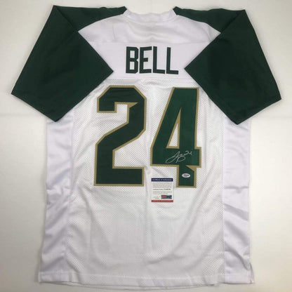 Autographed/Signed LeVeon Le'Veon Bell Michigan State White College Football Jersey PSA/DNA COA