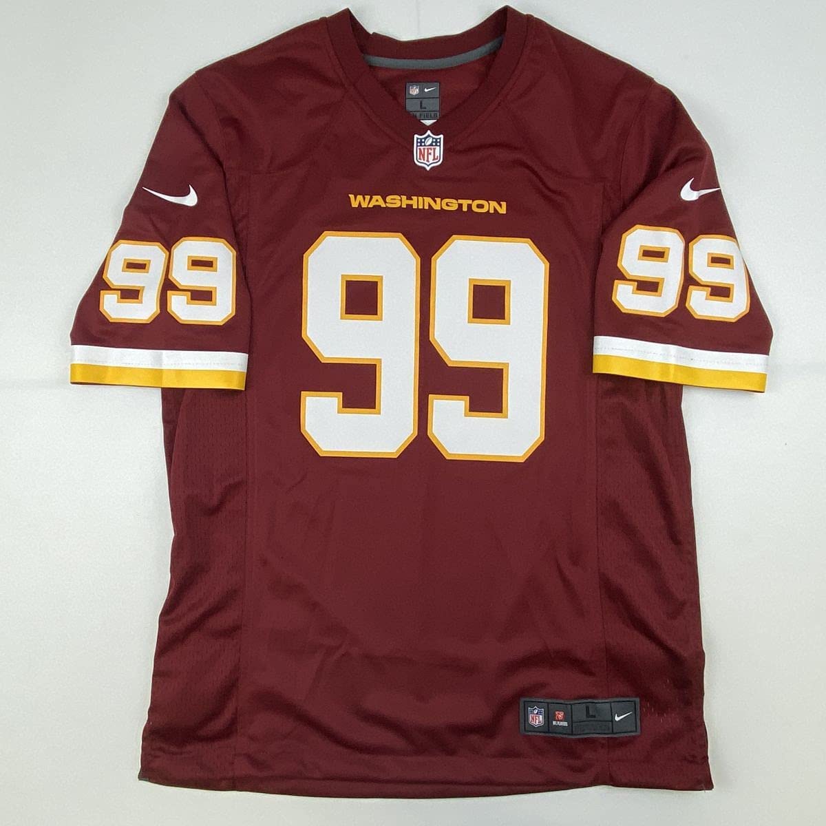 Autographed/Signed Chase Young Washington Football Team Burgundy Jersey Fanatics COA