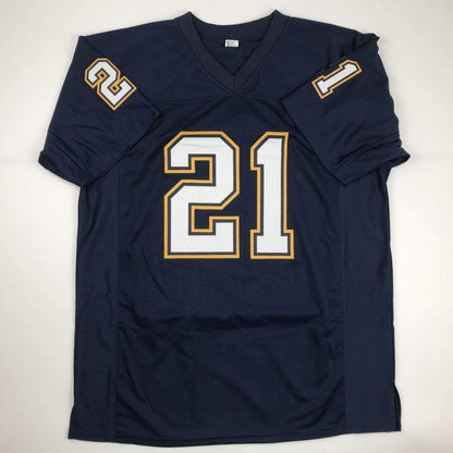 Autographed/Signed LaDainian Tomlinson San Diego Dark Blue Football Jersey JSA COA