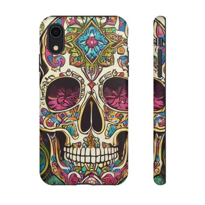 Colorful Sugar Skull Tough Phone Case