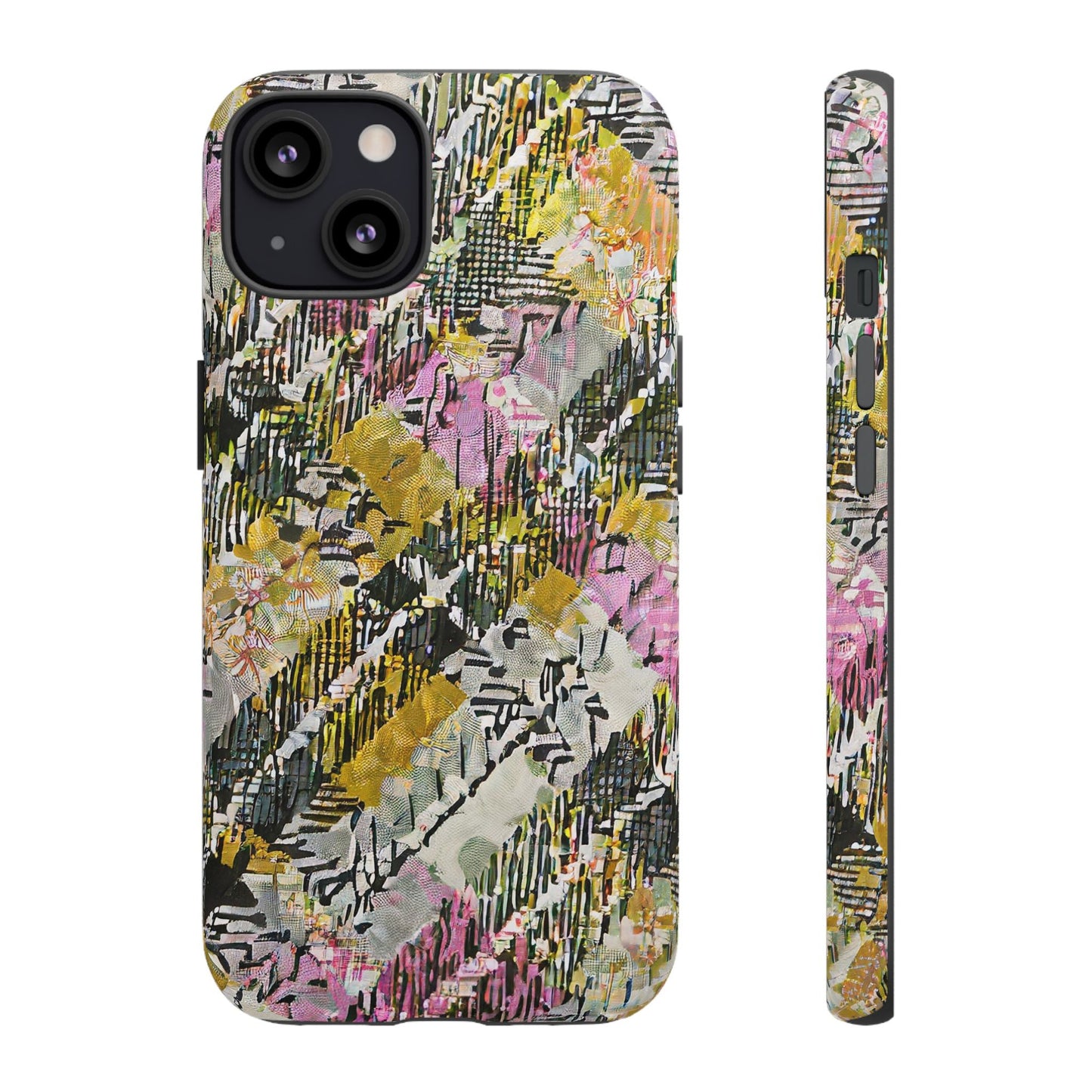 Purple Plaid Floral Artistic Tough Phone Case