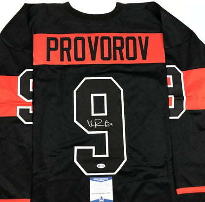 Autographed/Signed Ivan Provorov Philadelphia Black Stadium Series Hockey Jersey Beckett BAS COA