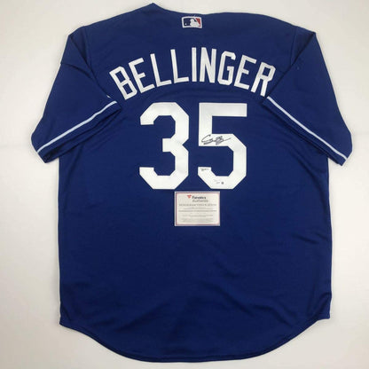 Autographed/Signed Cody Bellinger Los Angeles LA Blue Baseball Jersey Fanatics COA