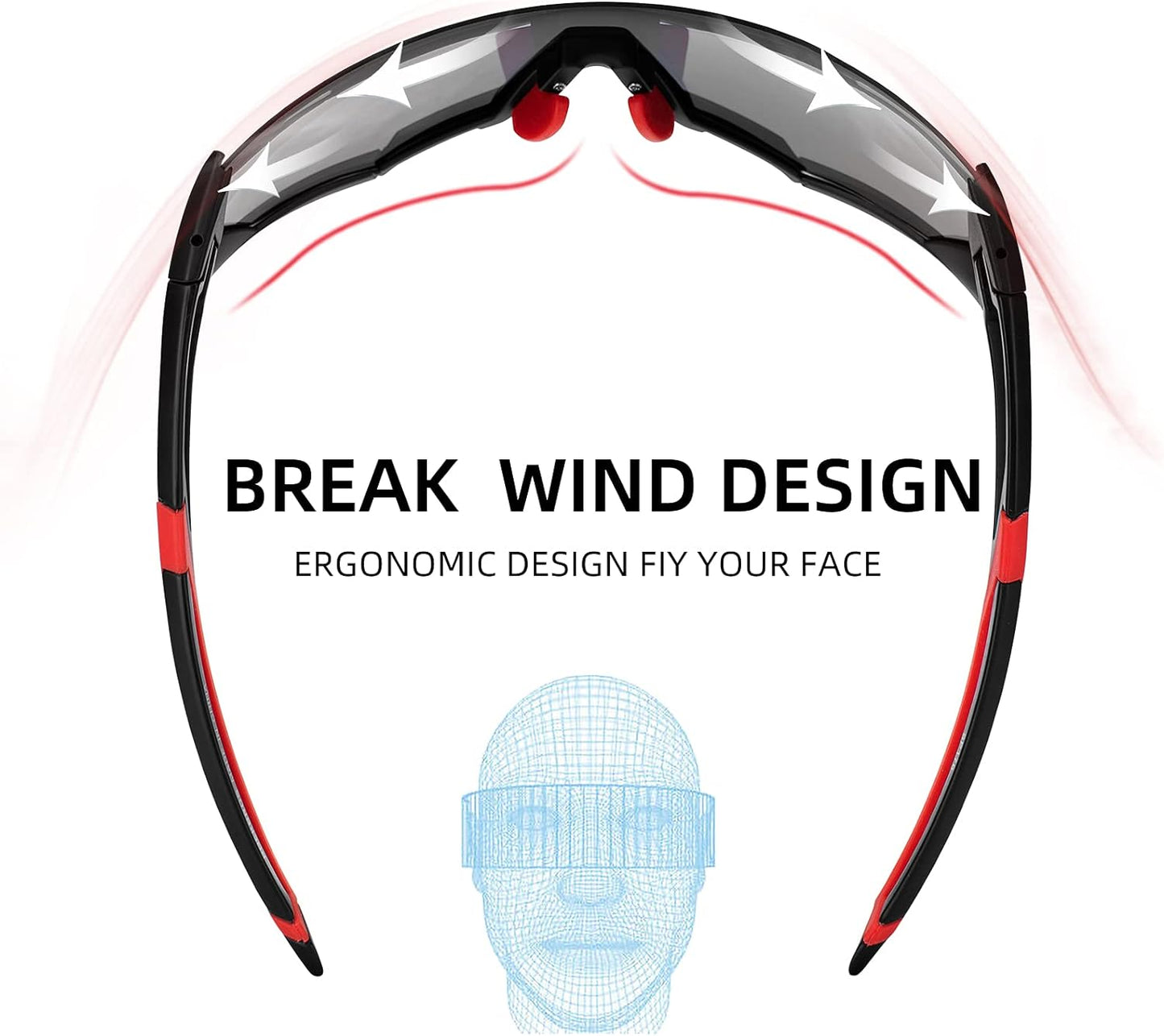 ROCKBROS Photochromic Sunglasses Thicken PC Lenses With UV400 Protection Coating