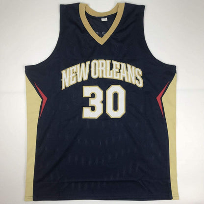 Autographed/Signed Julius Randle New Orleans Blue Basketball Jersey Beckett BAS COA