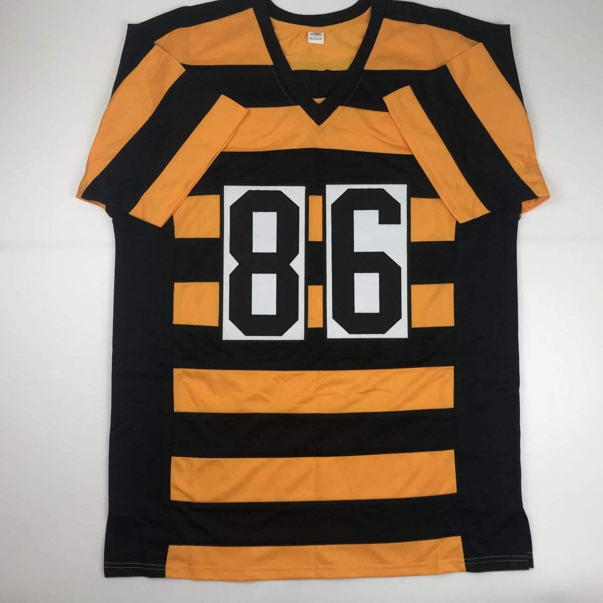 Autographed/Signed Hines Ward Pittsburgh Bumble Bee Football Jersey JSA COA