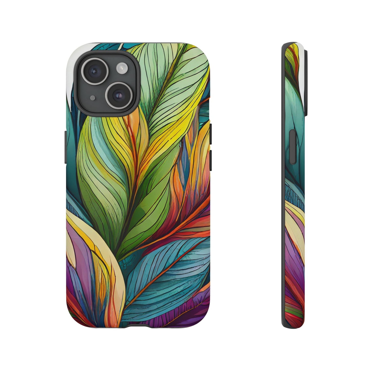 Vibrant Tropical Leaf Tough Phone Case