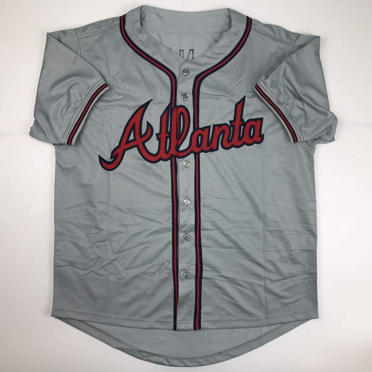 Autographed/Signed Dansby Swanson Atlanta Grey Baseball Jersey JSA COA