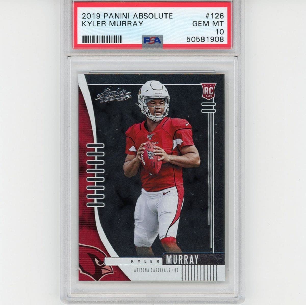 Graded 2019 Panini Absolute Kyler Murray #126 Rookie RC Football Card PSA 10 Gem Mint