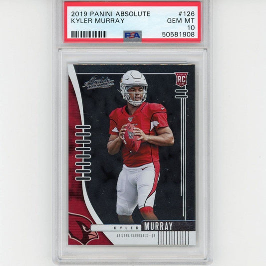 Graded 2019 Panini Absolute Kyler Murray #126 Rookie RC Football Card PSA 10 Gem Mint