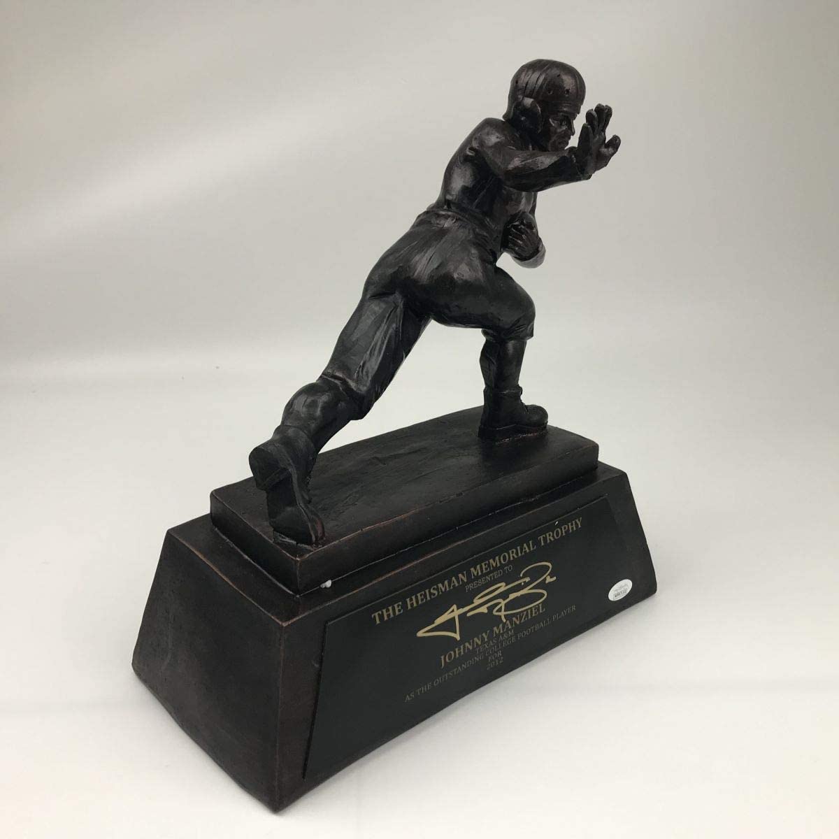 Autographed/Signed Johnny Manziel 2012 Full Size F/S Replica Heisman Trophy JSA COA