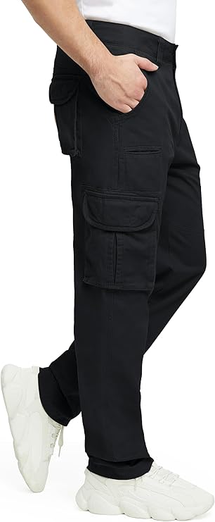Cargo Pants for Men Multi Pockets Mens Pants Classic Cotton Casual Work Hiking Relaxed Fit Chino Pants