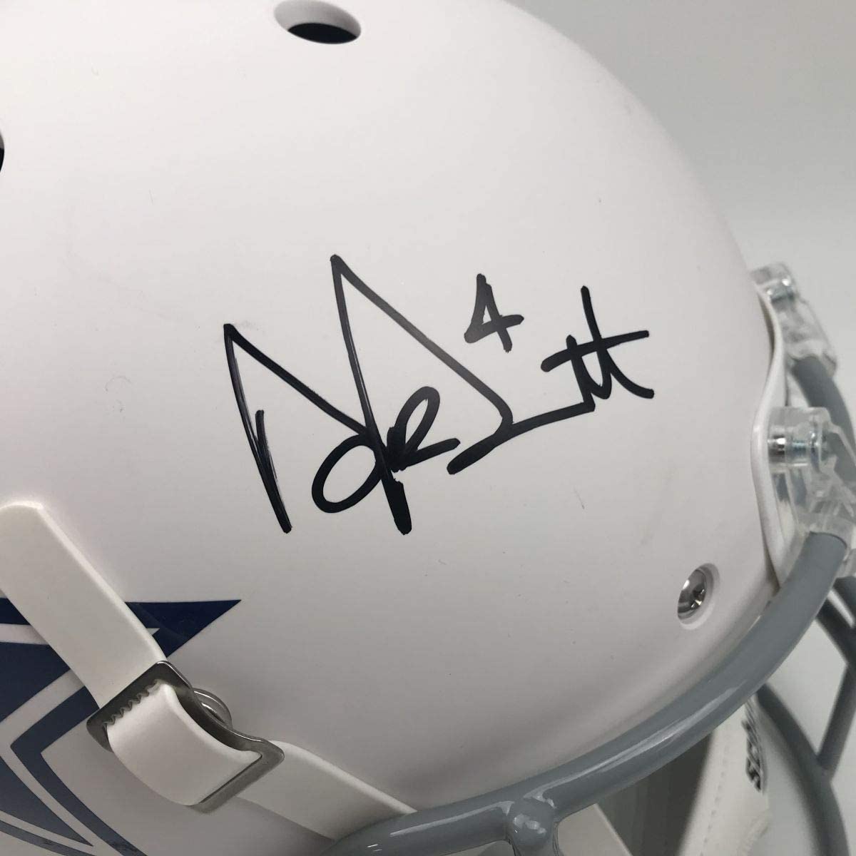 Autographed/Signed Dak Prescott & Jason Witten Dallas Cowboys Full Size FS F/S Replica Football Helmet PSA/DNA COA