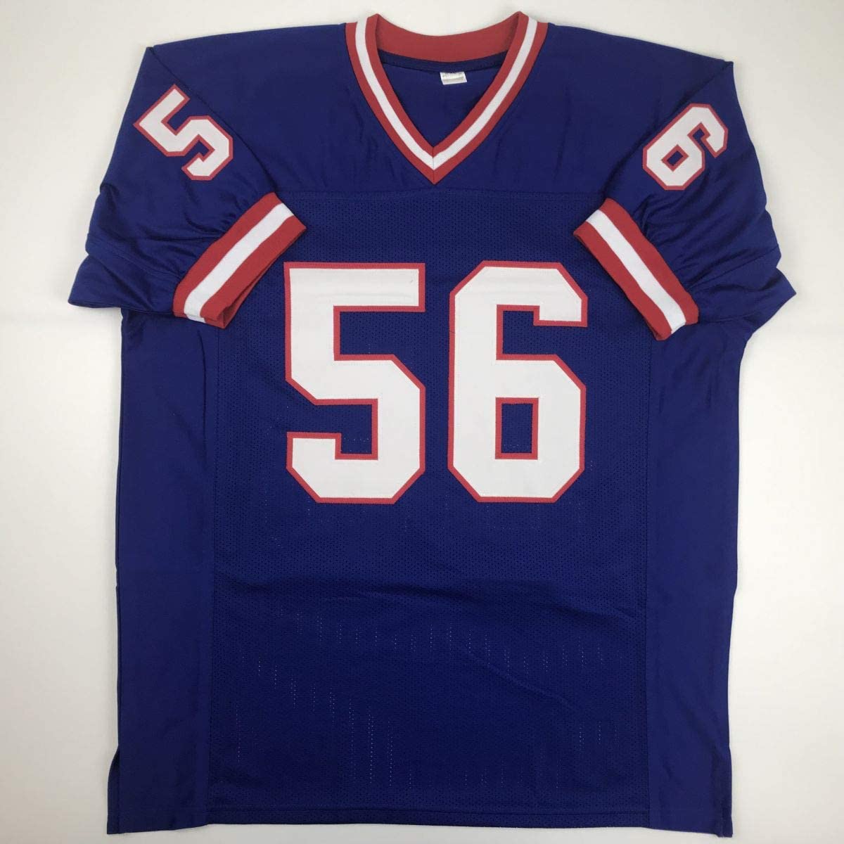 Autographed/Signed Lawrence Taylor New York Blue Football Jersey PSA/DNA COA