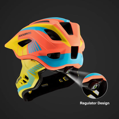 ROCKBROS Kids Full Face Helmet Detachable for Youth Child Boys Girls Ages 3-16