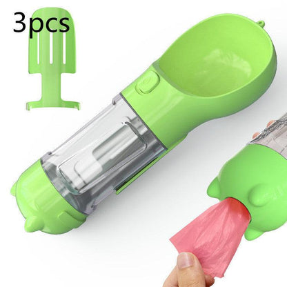 3-in-1 Pet Travel Water Bottle Feeder