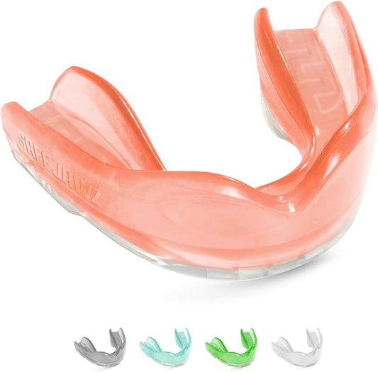SafeJawz Elements Dual Layer Mouthguard Premium Protection Adults and Junior Gum Shield with Case for Boxing, MMA, Rugby, Martial Arts, Judo and All Contact Sports