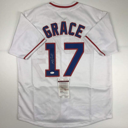 Autographed/Signed Mark Grace Chicago White Baseball Jersey JSA COA