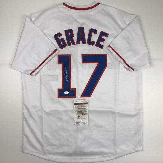 Autographed/Signed Mark Grace Chicago White Baseball Jersey JSA COA