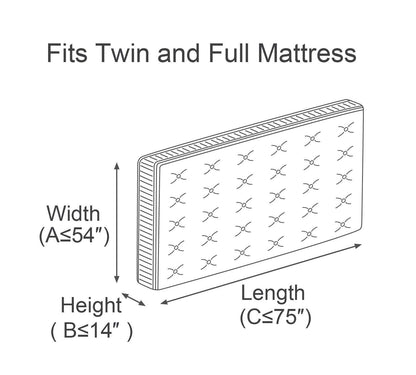 ComfortHome Mattress Bag for Moving and Storage, 3 Mil Thick, Fits Twin and Full Size Mattress, 1 Pack