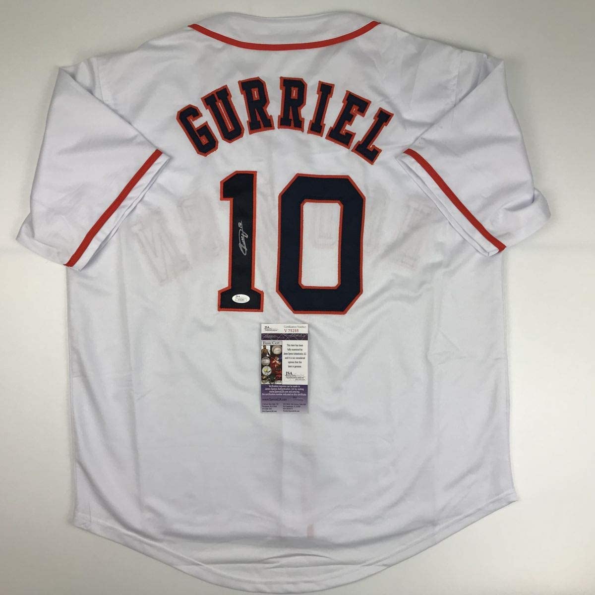 Autographed/Signed Yulieski Yuli Gurriel Houston White Baseball Jersey JSA COA