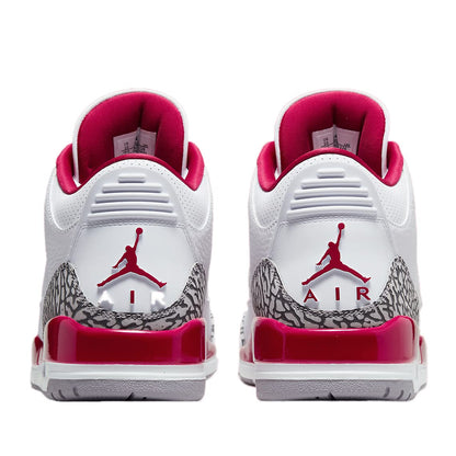 Nike Mens Air Jordan 3 Retro Sneaker, Adult, White/Lt Curry-Cardinal Red, 9.5 M US