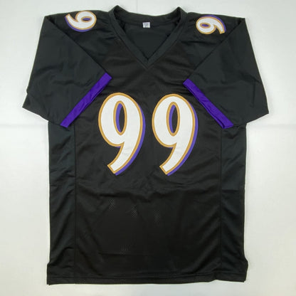 Autographed/Signed Odafe Oweh Baltimore Black Football Jersey JSA COA