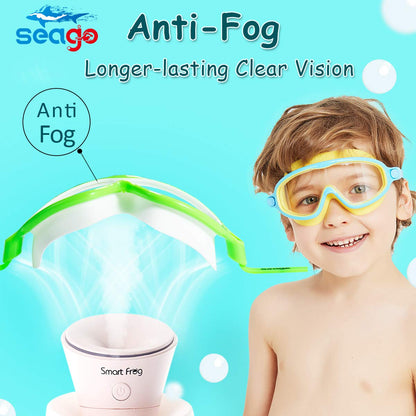 Seago Swimming Goggles 2 Pack Anti-Fog Anti-UV Wide View for Kids 3-15