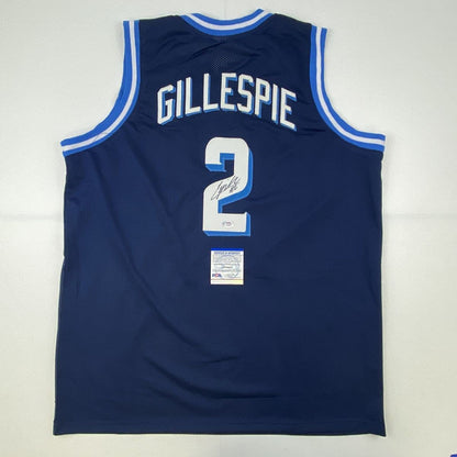 Autographed/Signed Collin Gillespie Villanova Blue College Basketball Jersey PSA/DNA COA