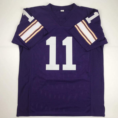Autographed/Signed Joe Kapp Minnesota Purple Football Jersey JSA COA