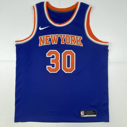 Autographed/Signed Julius Randle New York Knicks Blue Basketball Jersey Fanatics COA #2