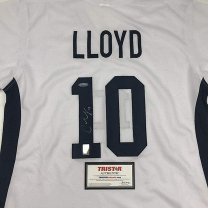Autographed/Signed Carli Lloyd White Soccer Team USA World Cup Jersey Tristar COA