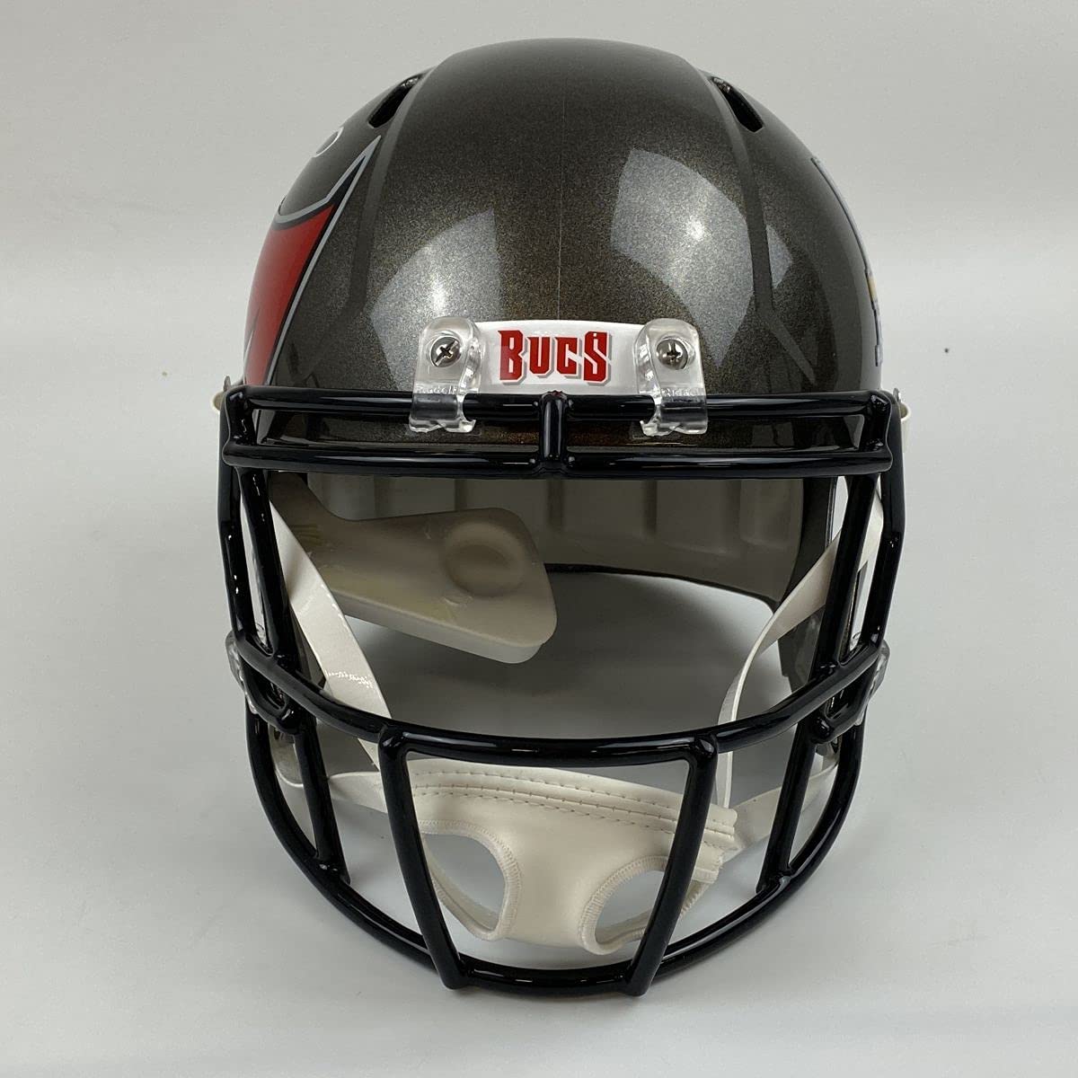 Autographed/Signed Tom Brady Super Bowl LV Tampa Bay Buccaneers Full Size FS F/S Replica Football Helmet Fanatics COA/LOA